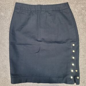 worthington gold button down pencil skirt